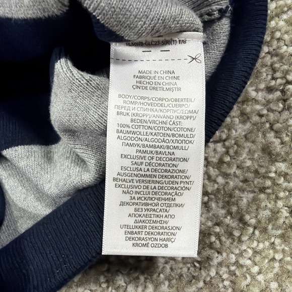 Polo Ralph Lauren Boys Crewneck Sweater Gray Spell Out Medium (10/12) NWT - Picture 4 of 7